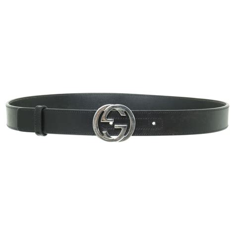 gucci riem zilver dames|Gucci leather belts.